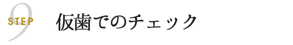 仮歯でのチェック